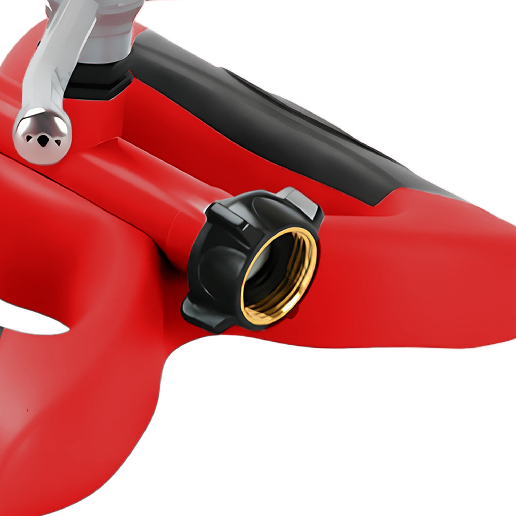 Sprout Deluxe Metal Oscillating Lawn Sprinkler, 3,600 Sq. Ft. Coverage, Red - VMInnovations