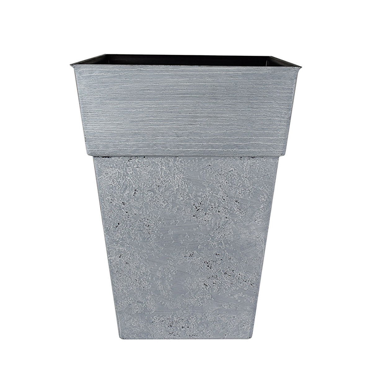 HC Companies Avino Square Resin Planter Pot w/ Wakefield Garden Soil Conditioner