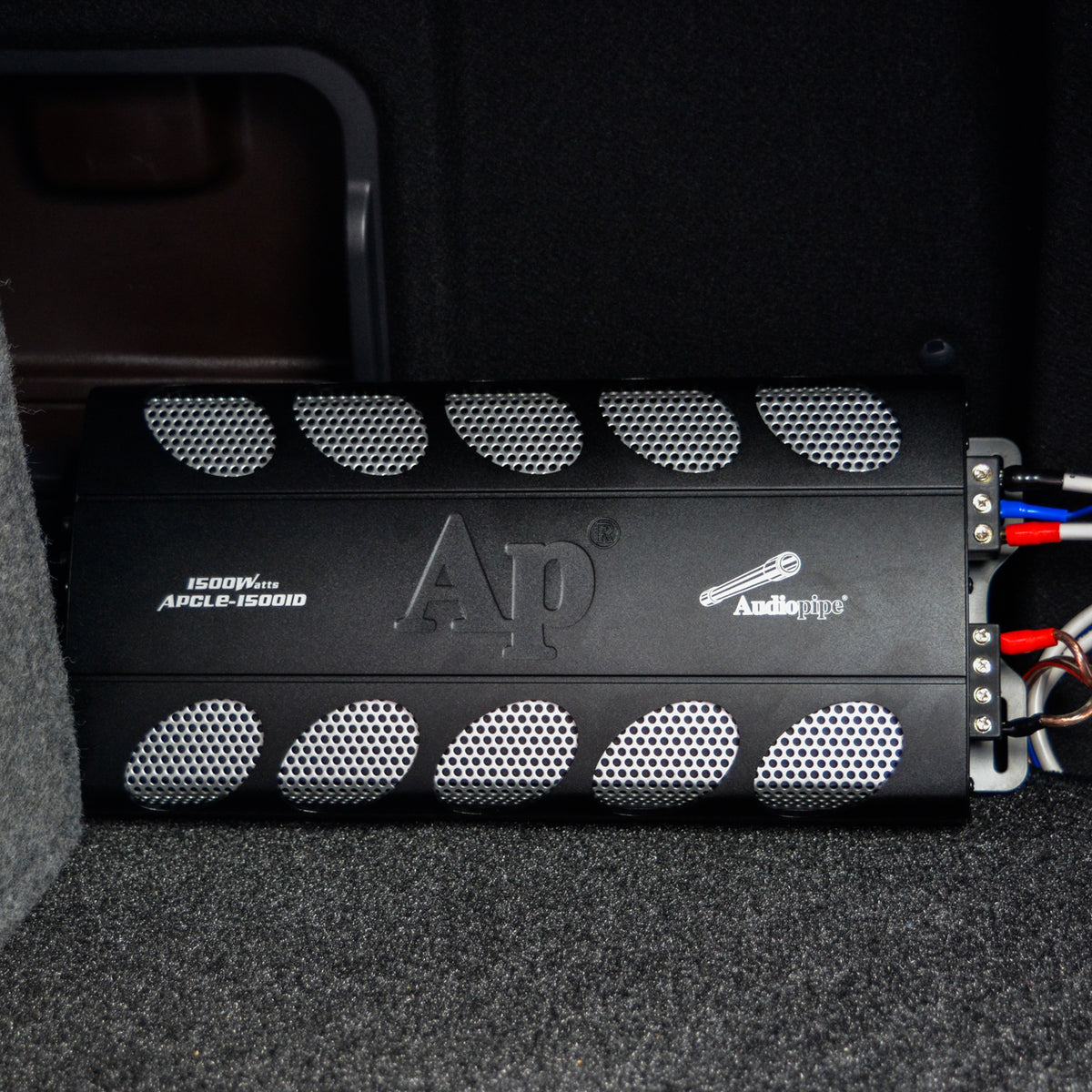 Audiopipe Class D Amp, Capacitor, 15in Dual Subwoofer 2-Pack, & QPOWER Wire Kit
