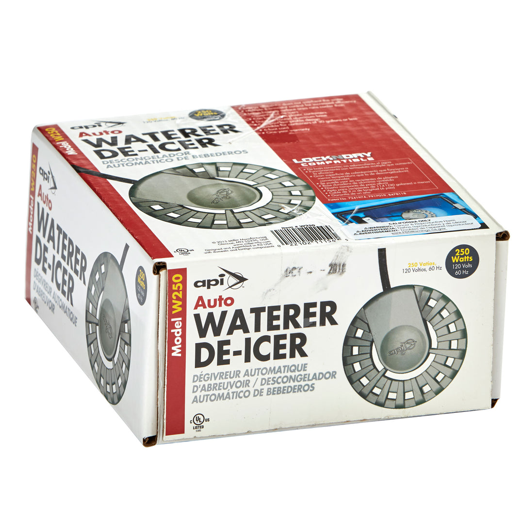 API W250 250 Watt Metal/Plastic Auto Waterer Birdbath Sinking Deicer Heater - VMInnovations