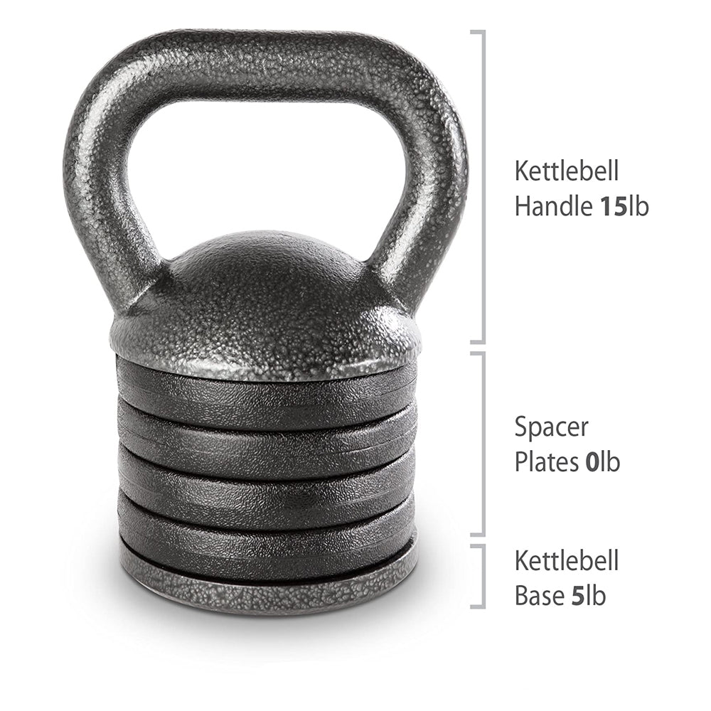 Apex Adjustable Cast Iron Kettlebell Strength Training Weight (Open Box)