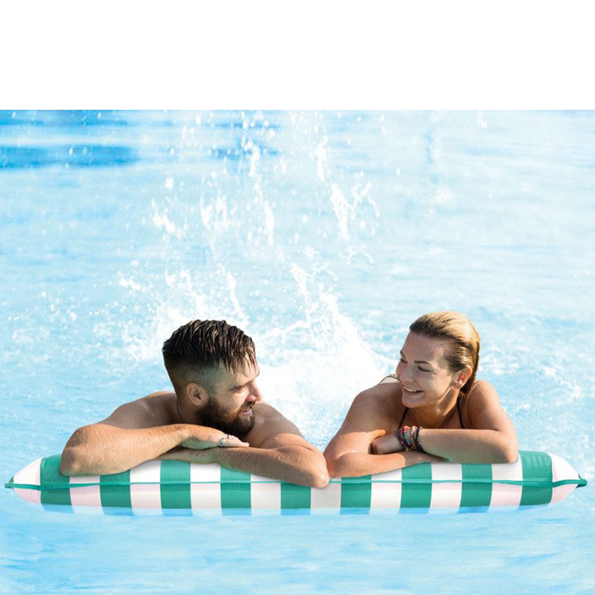 Aqua Leisure Catalina Hammock Inflatable 2 Person Pool Float, Teal (Open Box)