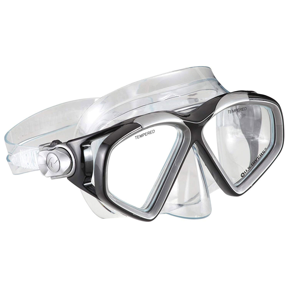 U.S. Divers Medium Adult Snorkel Set with Fins, Mask, Snorkel, & Bag (Open Box)
