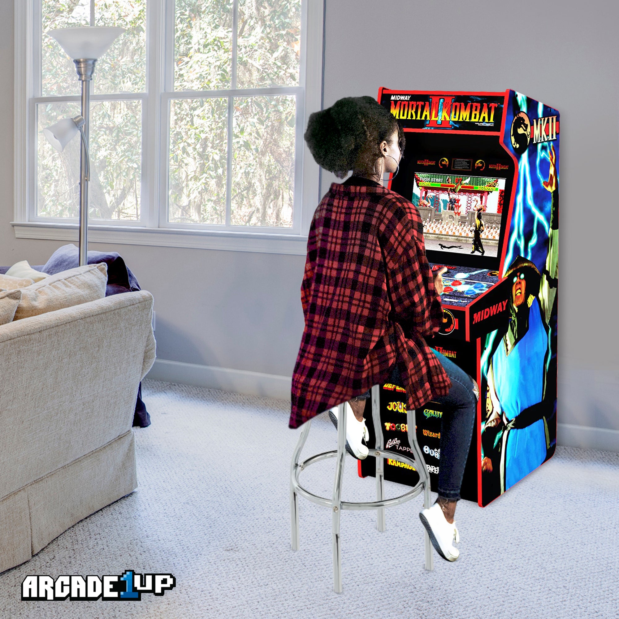Arcade1Up Midway Mortal Kombat Video Game Stool with Leg Extenders (Used) - VMInnovations