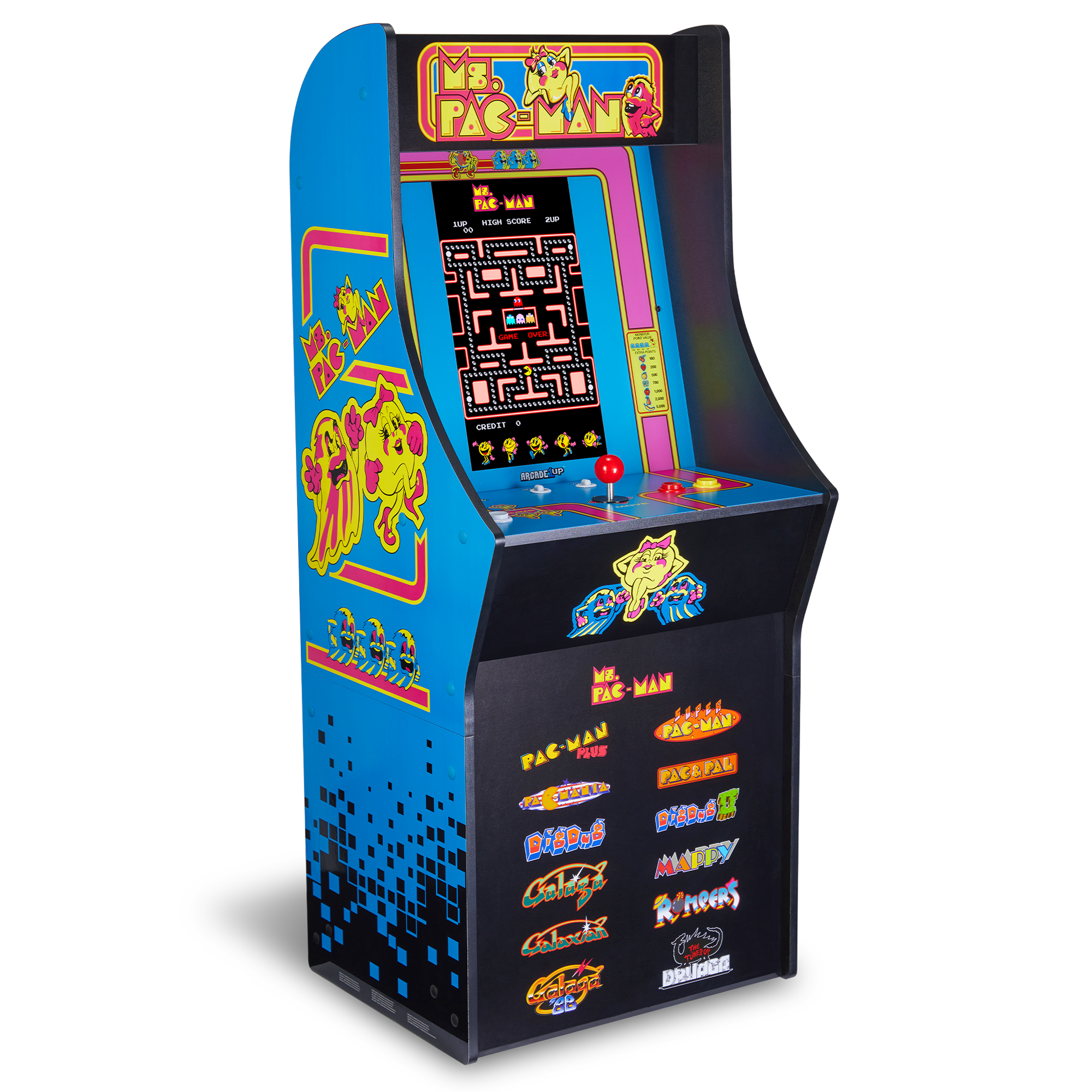 Arcade1Up Ms. Pac-Man Classic SE Arcade Machine and Classic SE 14.25" Riser - VMInnovations