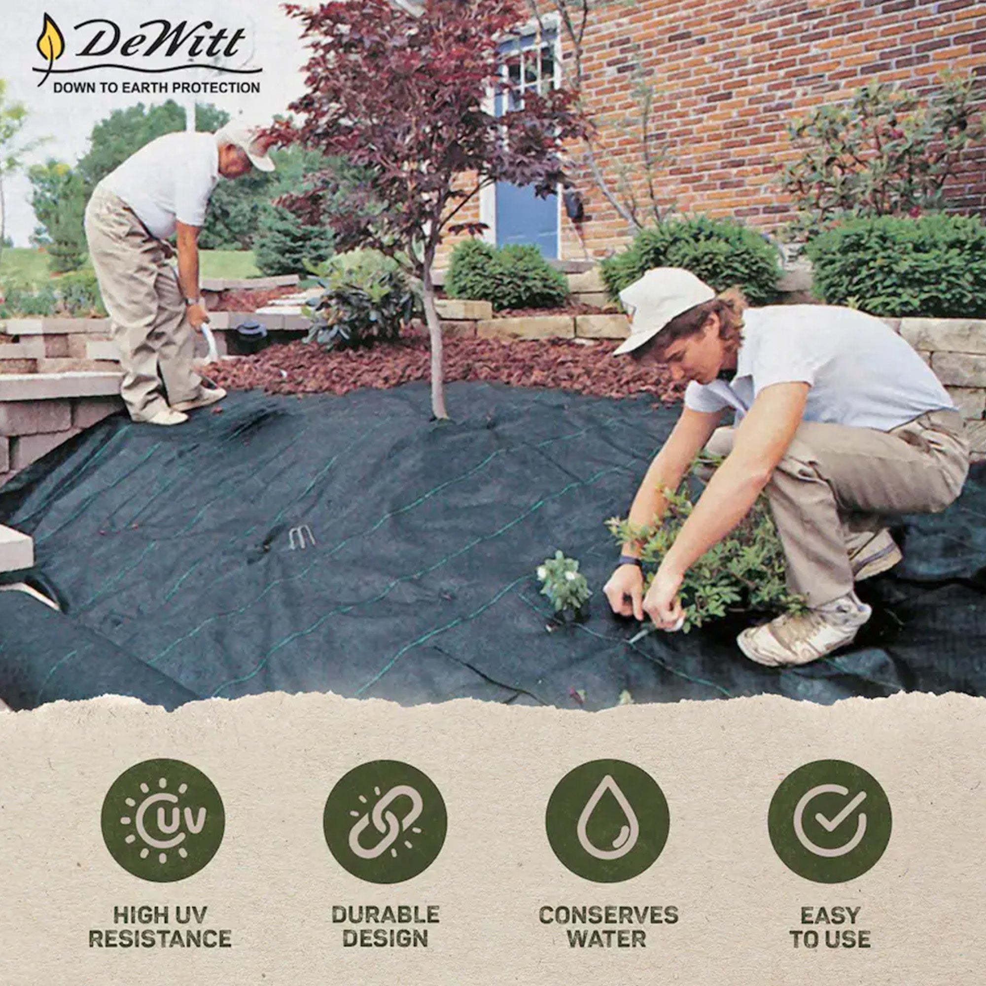 DeWitt 20 Year 4.1-Ounce Landscape Weed Barrier Fabric, 4 x 250 Feet (3 Pack)