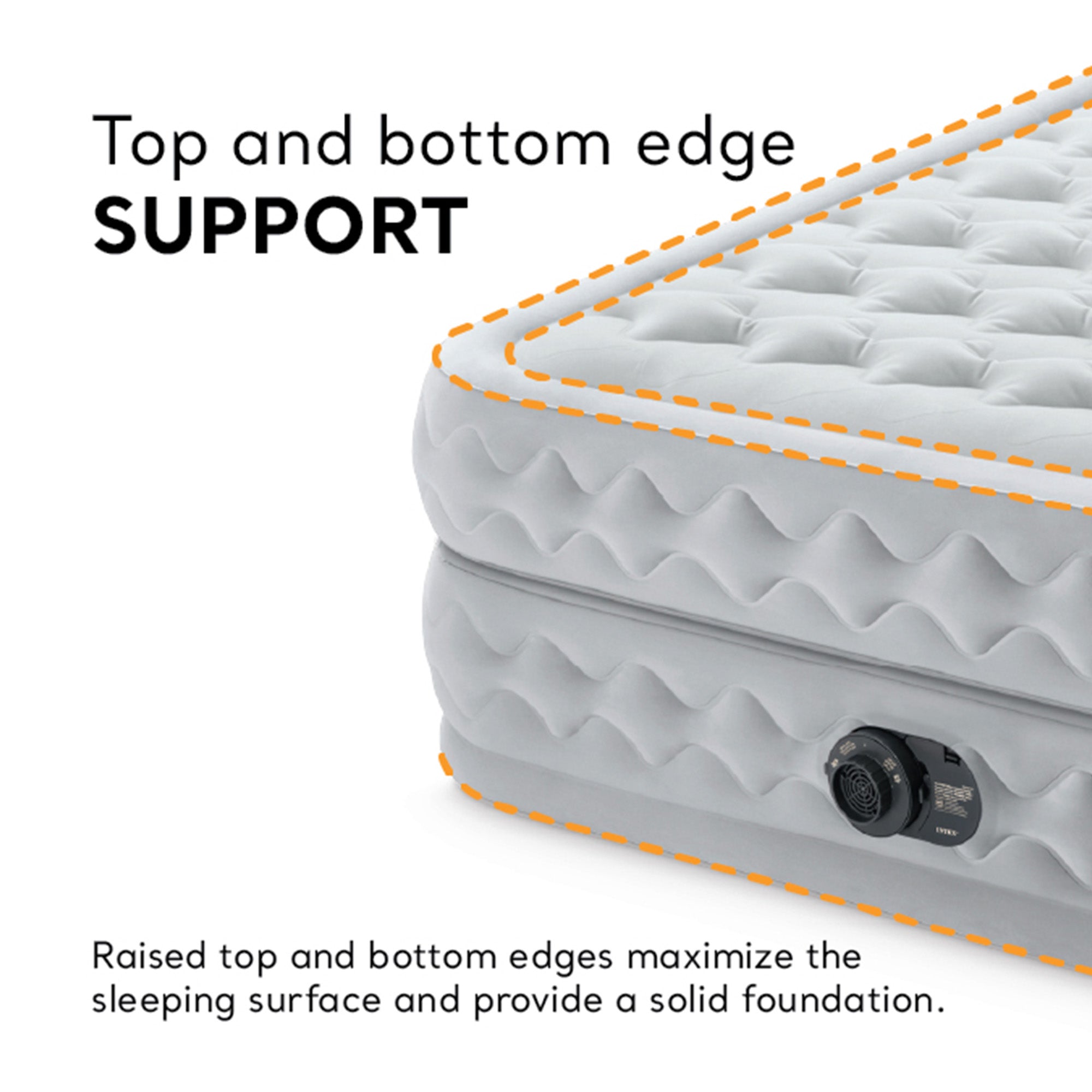 Intex Dura Beam Supreme Air Flow Air Mattress with Built In Pump, Queen (Used) - VMInnovations