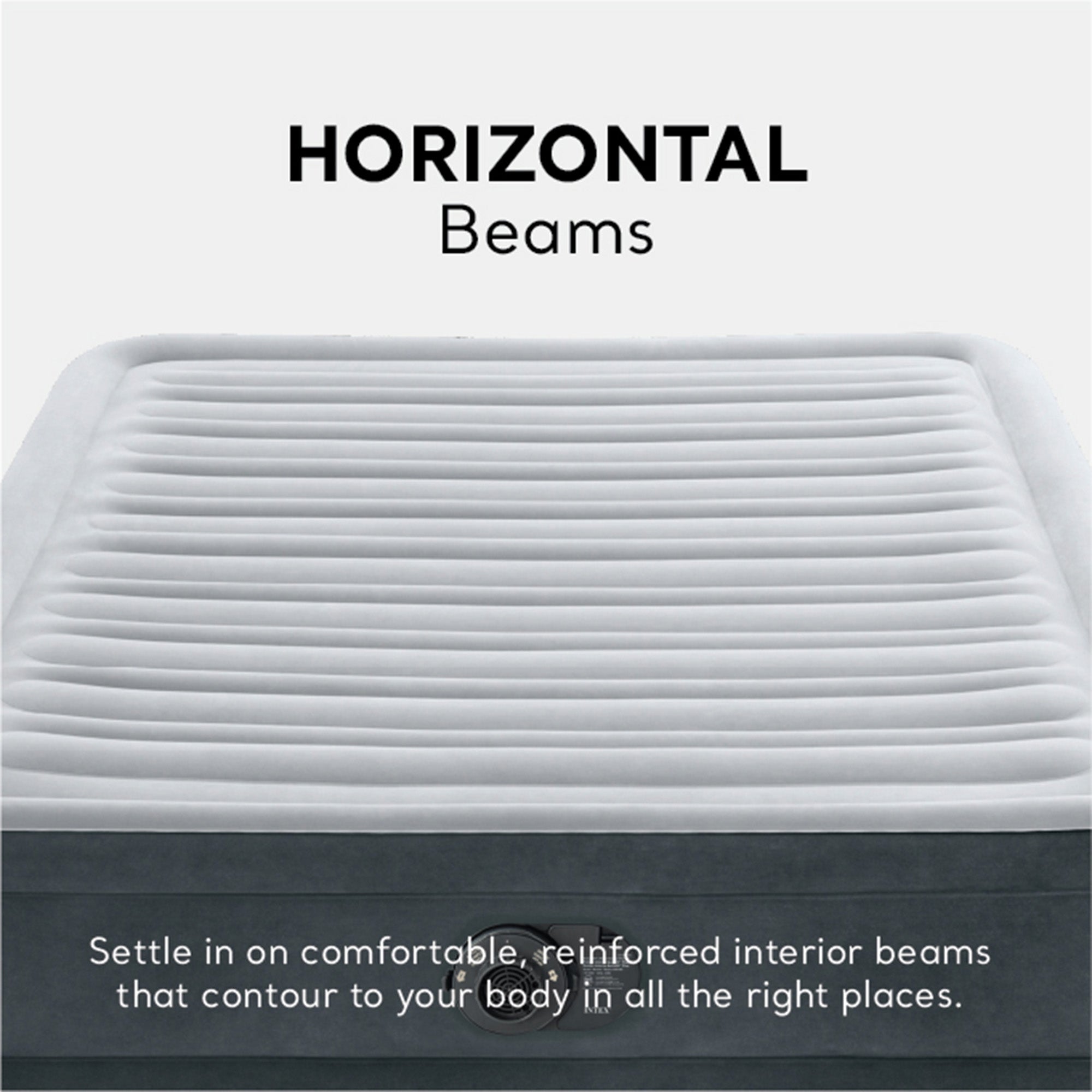 Intex Comfort Deluxe Plush Air Mattress Bed with Built-In Pump, Queen (Open Box) - VMInnovations