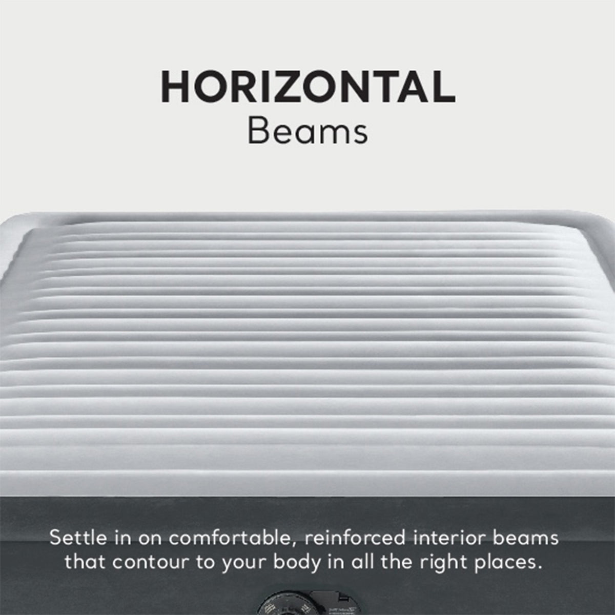 Intex 64413ED Elevated Dura Beam Fiber Tech Airbed with Built in Pump, Queen (Damaged)