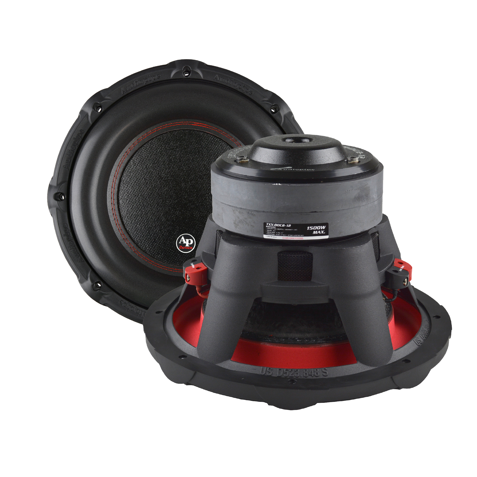 Audiopipe Car Audio Package w/2000W 4-Channel MOSFET Amp & 2 12" 1800W Subwoofer