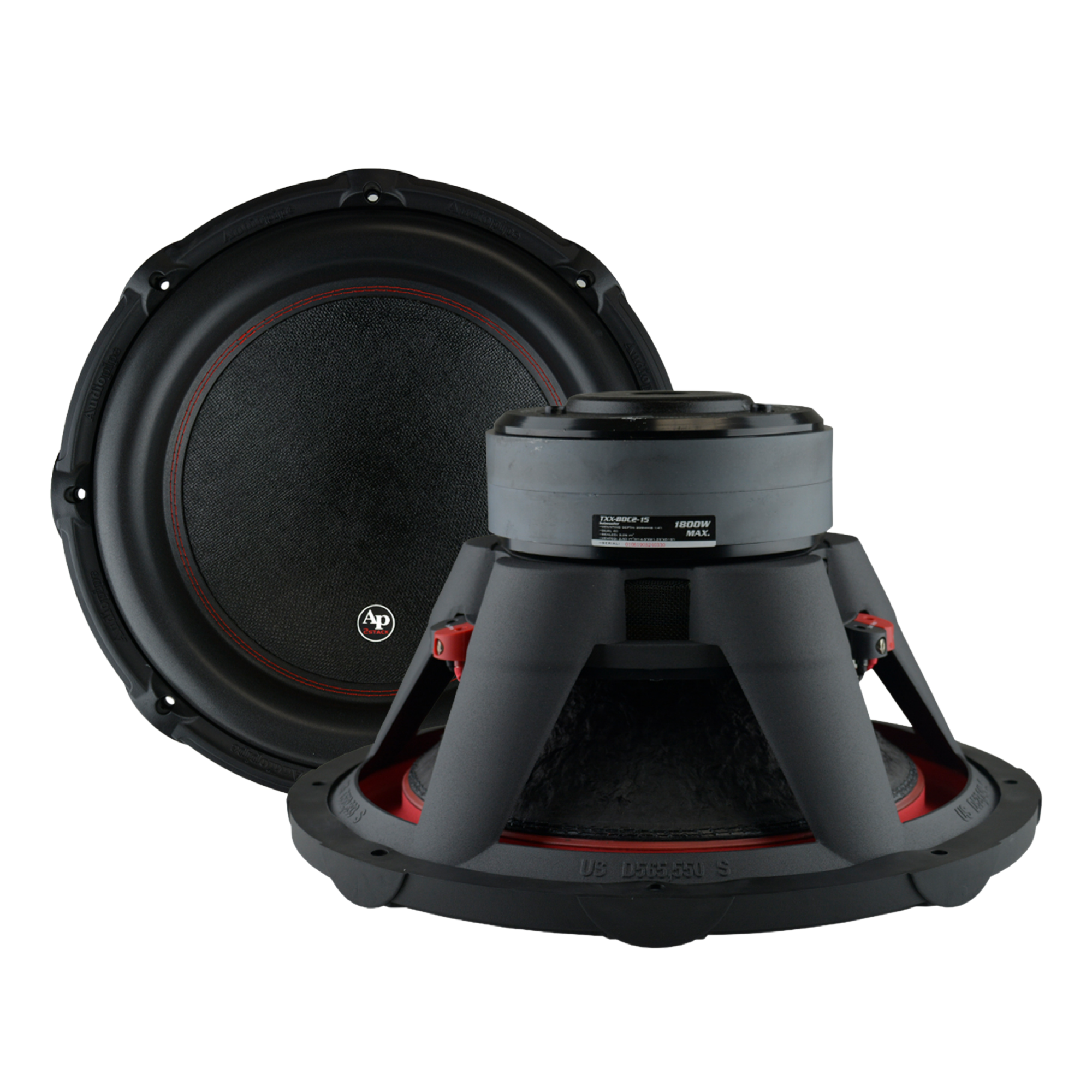 AudioPipe 12 In DVC Car Audio Subwoofer and QPower 12 In Sub Box Enclosure QBOMB