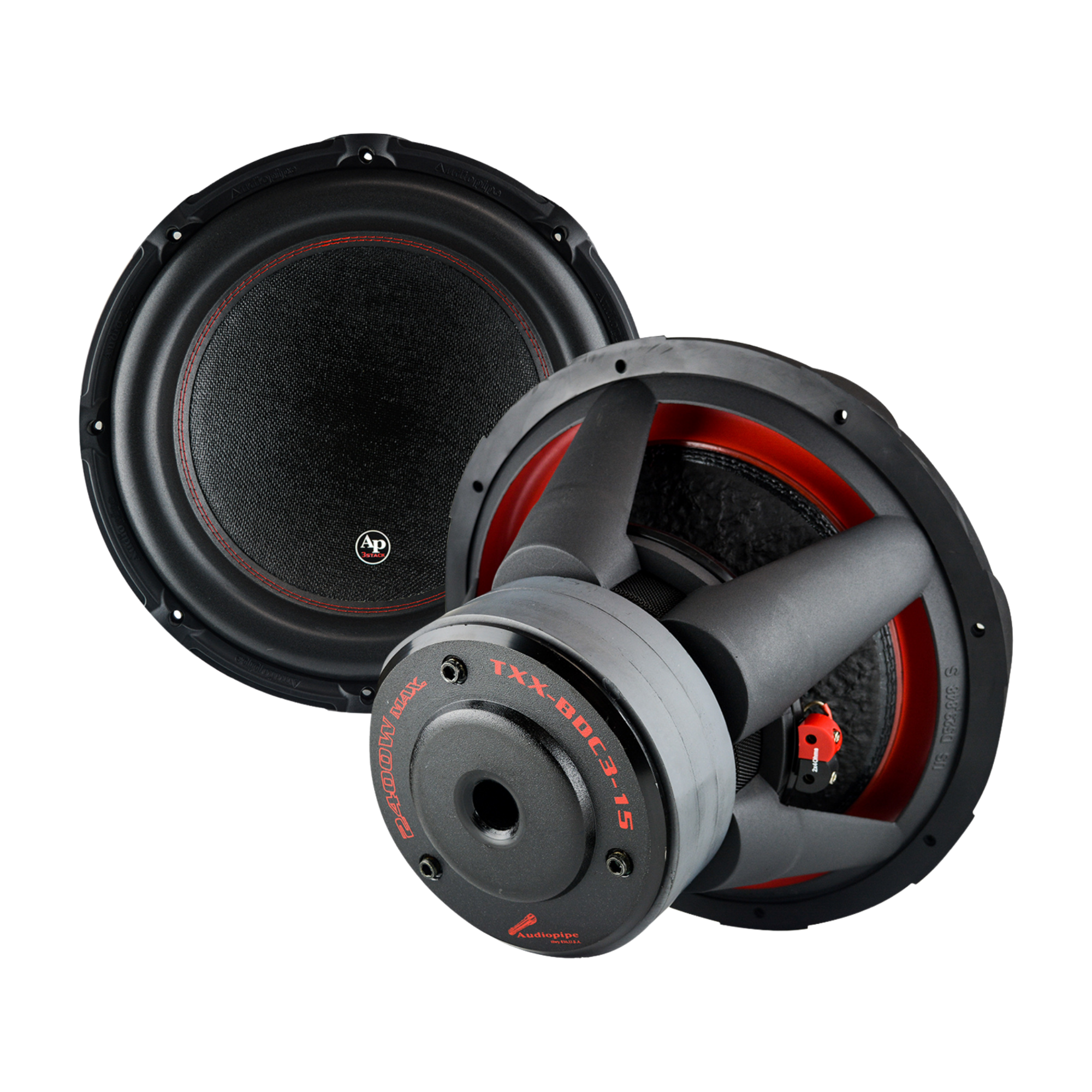 Audiopipe TXX-BD3-15 15 Inch 2400W DVC Dual 4 Ohm High Power Subwoofer (4 Pack)