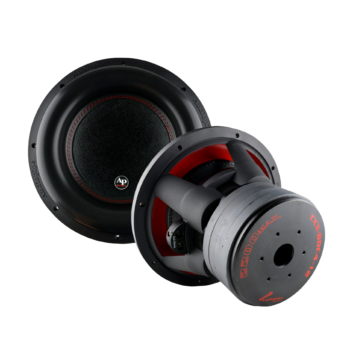 AudioPipe TXX-BDC4-12D2 12 Inch 2,200 Watt Dual 2 Ohm Subwoofer Car Audio System
