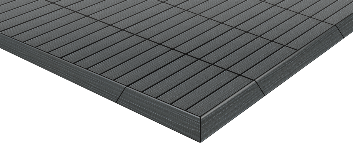AURA 24 x 3" Polymer Interlocking Deck Trim Transition Piece (4 Pack)(Open Box) - VMInnovations