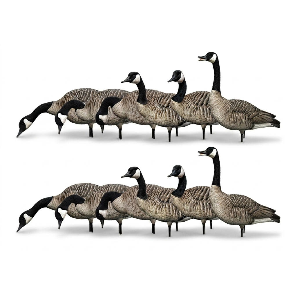 Avian X AXP Honkers Full Body Realistic Paint Canada Goose Decoys, Set of 12 - VMInnovations