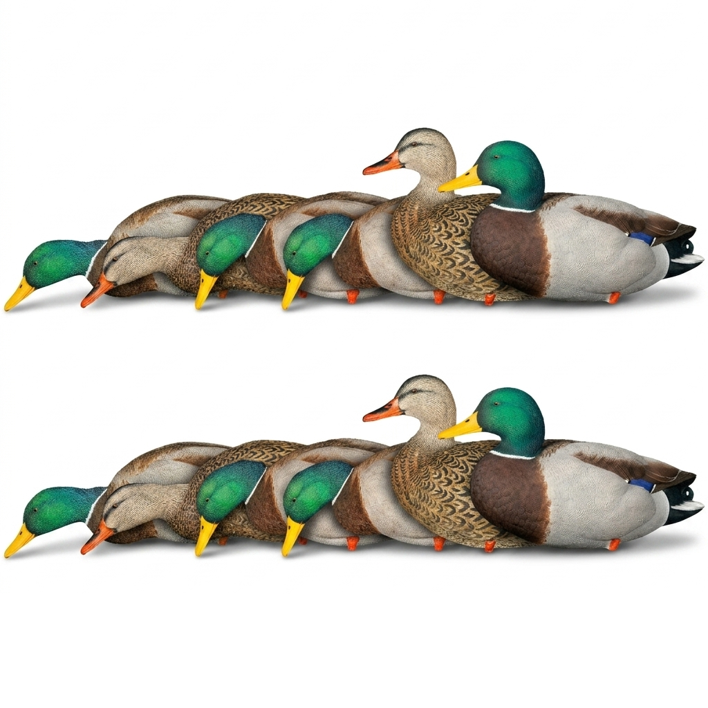 Avian X AXP Full Body Mallards Decoy, Ultra Realistic & Wind Activated, 12 Pack