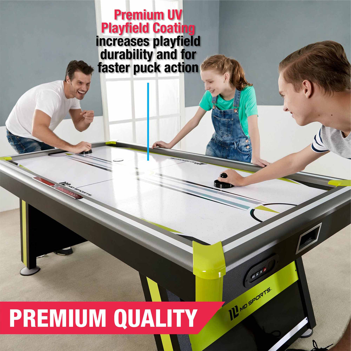 MD Sports 80 x 42-Inch 2-Player Air Hockey Table w Electronic Scorer (Open Box)