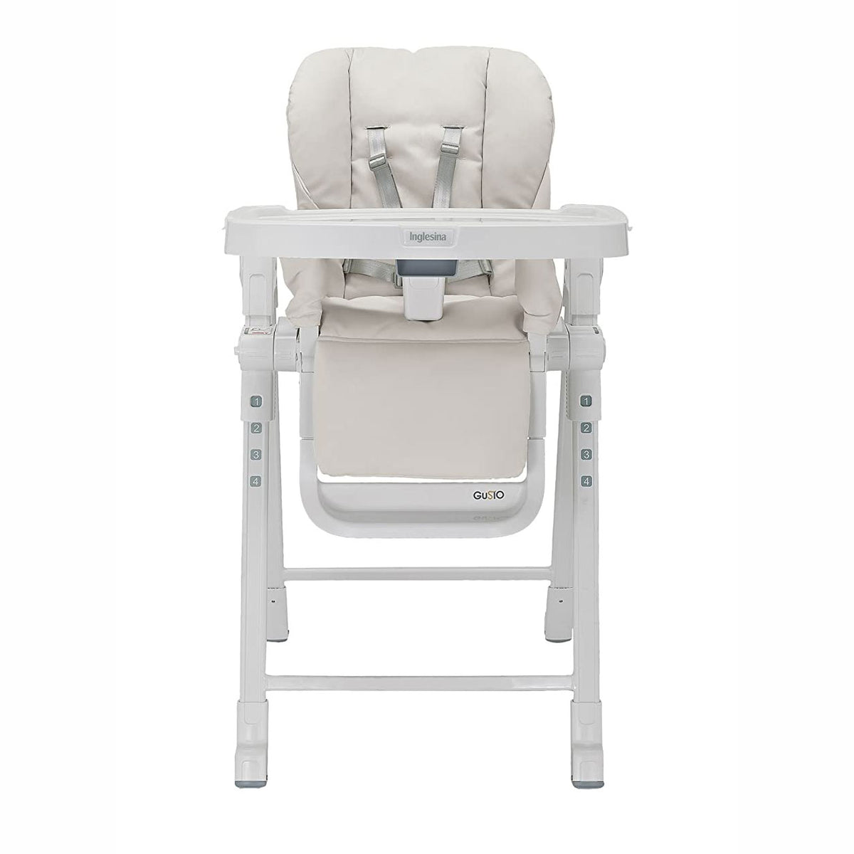 Inglesina Gusto Adjustable Baby Toddler High Chair with Removable Tray, Cream - VMInnovations