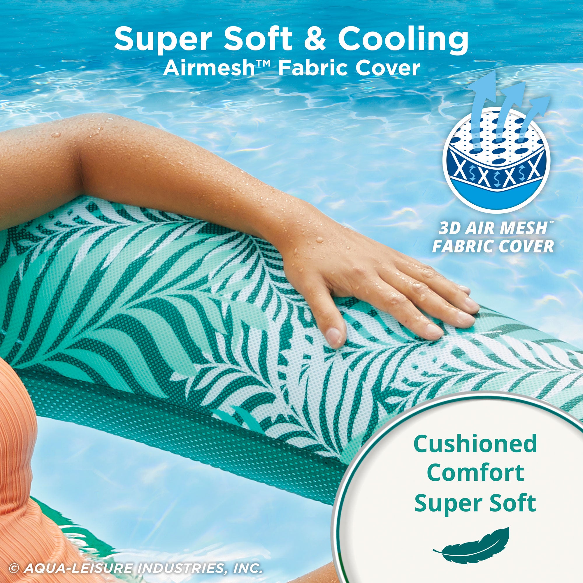 Aqua Leisure Luxury Water Lounger with Headrest and Zero Gravity Chair Lounger - VMInnovations