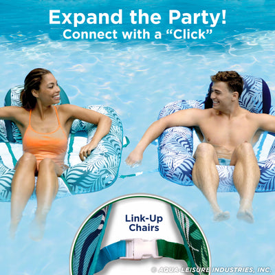 Aqua Zero Gravity Inflatable Swimming Pool Chair Lounge Float, Teal Fern Green