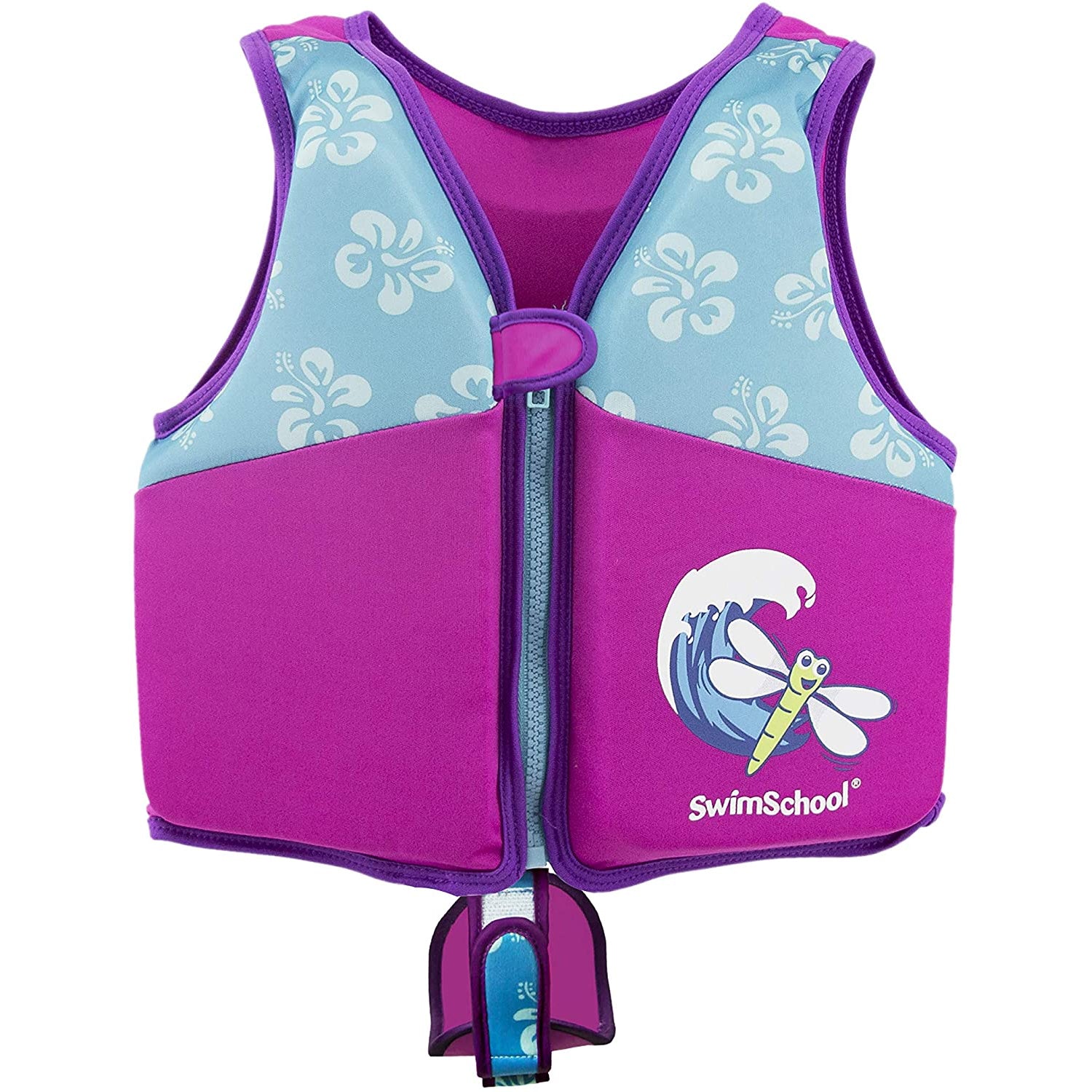 SwimSchool Flex Form Swim Trainer Vest for Ages 2 to 4, Up to 33 Pounds, Pink - VMInnovations