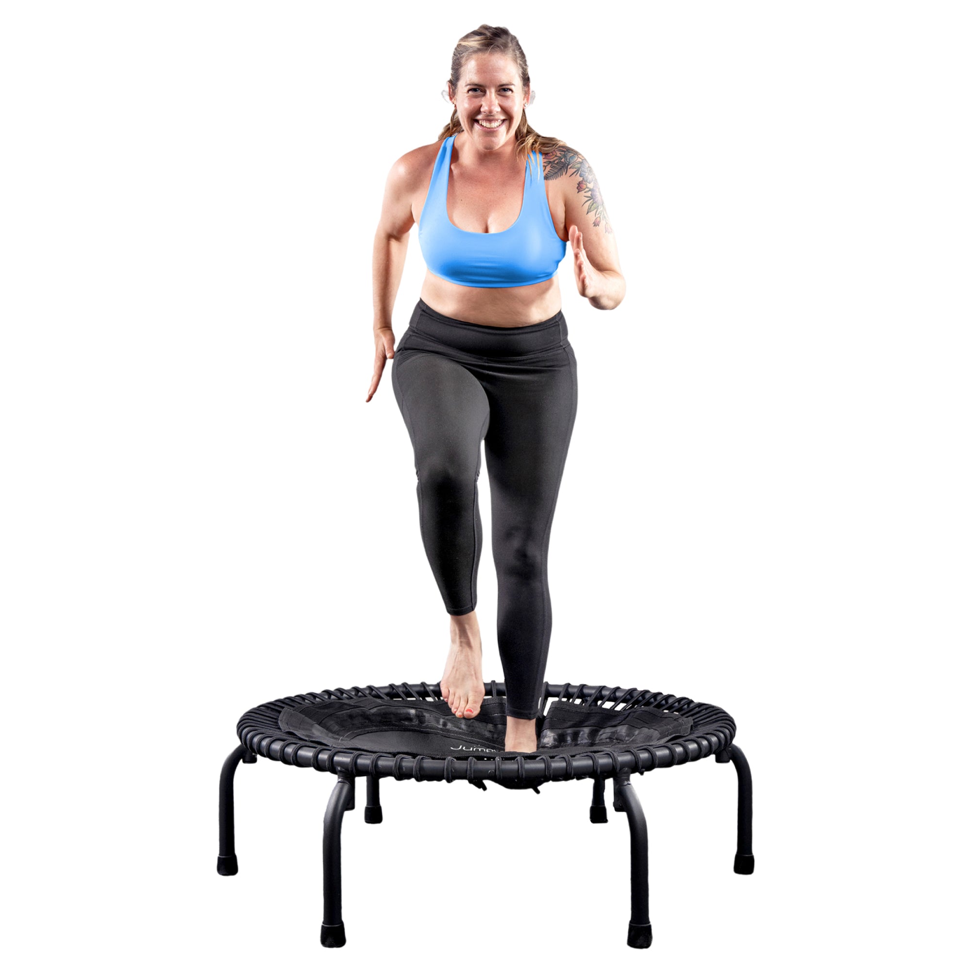 JumpSport 350 PRO Indoor Durable 39-Inch Fitness Trampoline, Black (Used) - VMInnovations