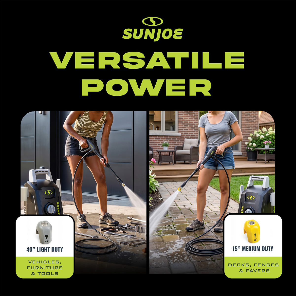 Sun Joe Electric Pressure Washer w/11-Amp Motor and 1.1 GPM Portable (Used) - VMInnovations