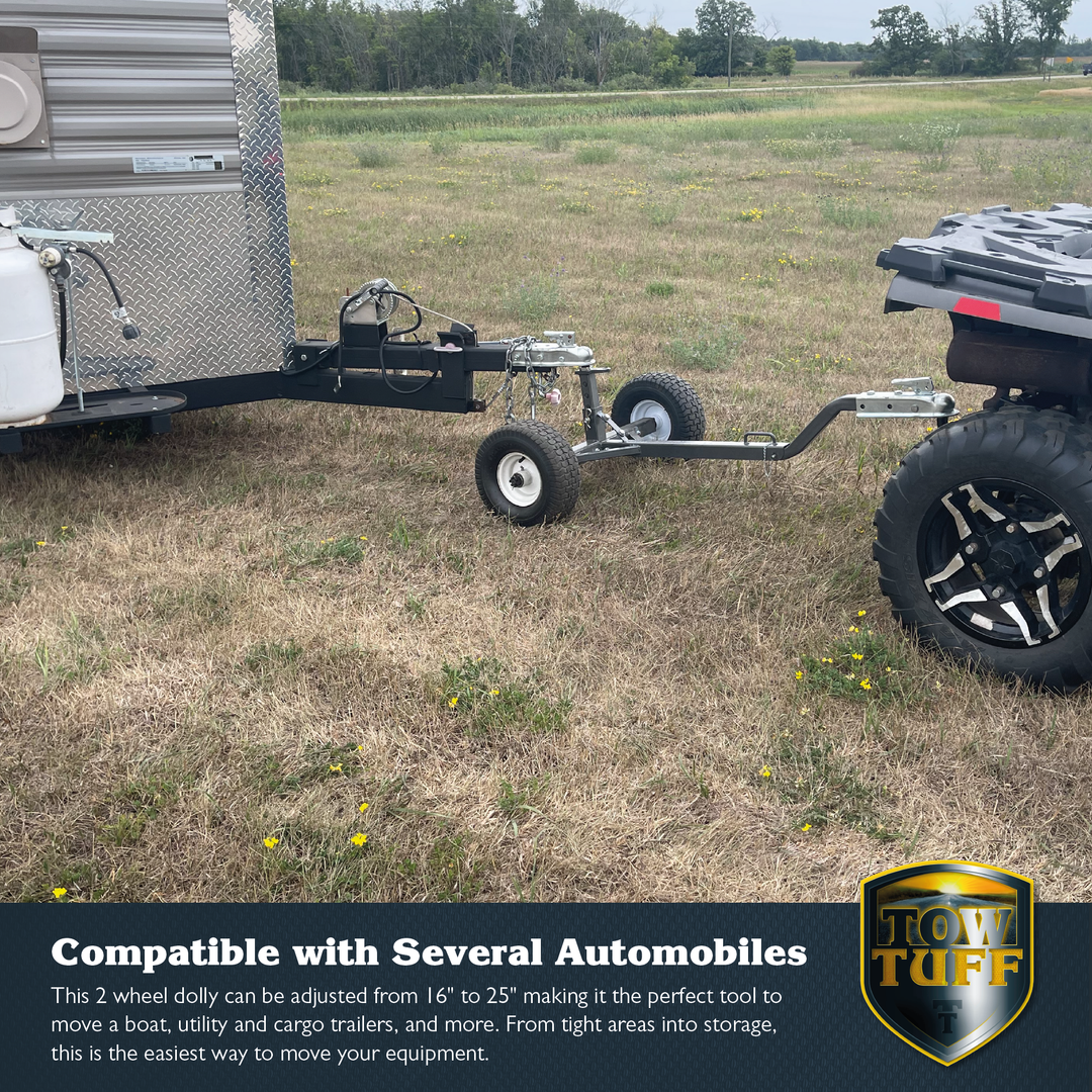 Tow Tuff TMD-800ATV Adjustable Solid Steel 800 Pound Capacity Trailer Dolly - VMInnovations