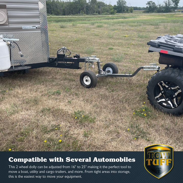 Tow Tuff TMD-800ATV Adjustable Solid Steel 800 Pound Capacity Trailer Dolly - VMInnovations
