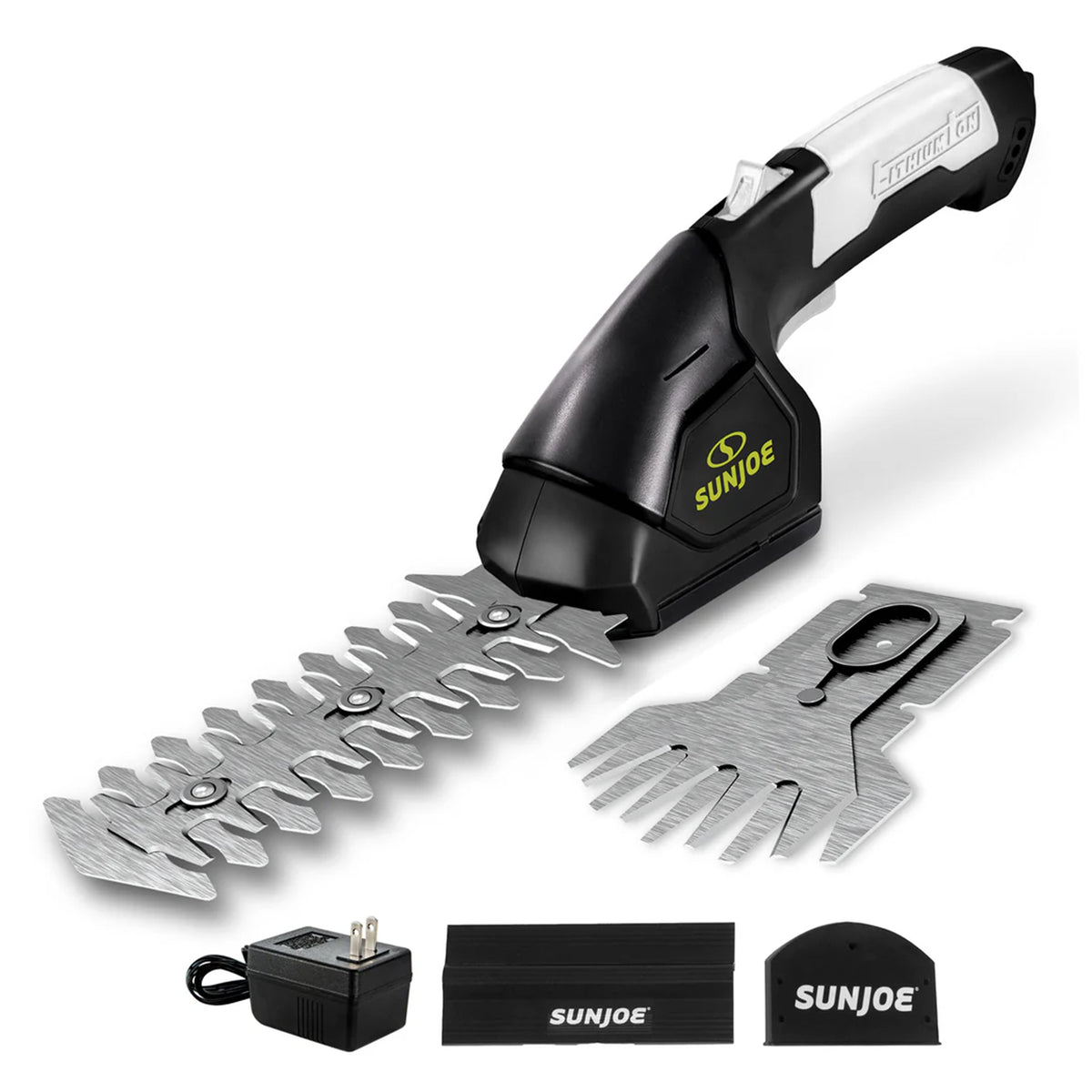 Sun Joe 2 in 1 Cordless Handheld Grass Shear and Hedge Trimmer, 7.2-Volt, Black