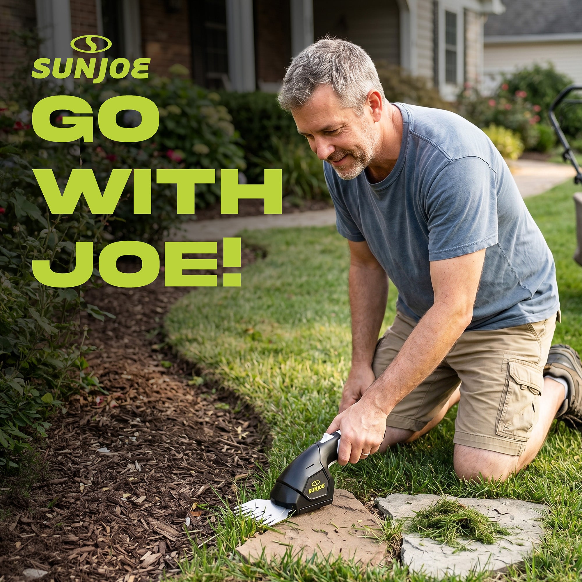 Sun Joe 2 in 1 Cordless Handheld Grass Shear and Hedge Trimmer, 7.2-Volt, Black