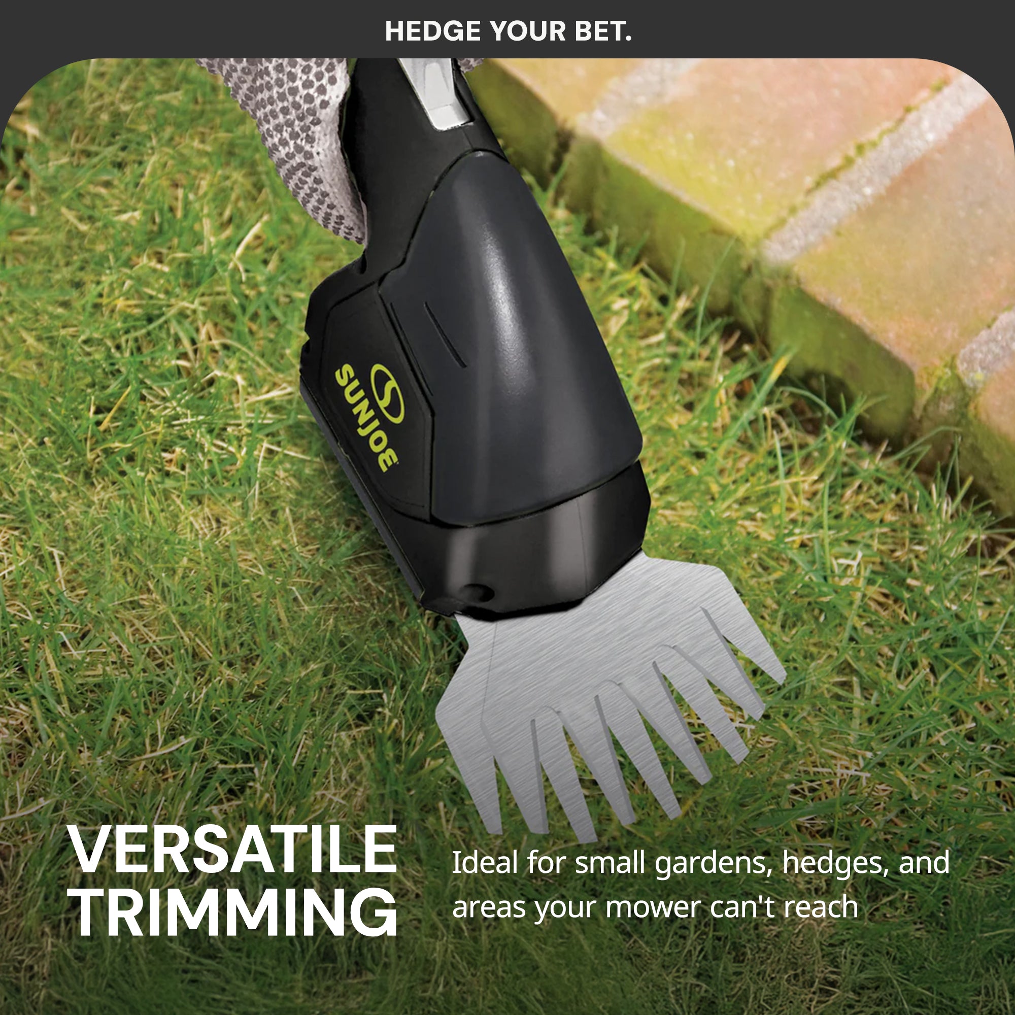 Sun Joe 2 in 1 Cordless Handheld Grass Shear and Hedge Trimmer, 7.2-Volt, Black - VMInnovations