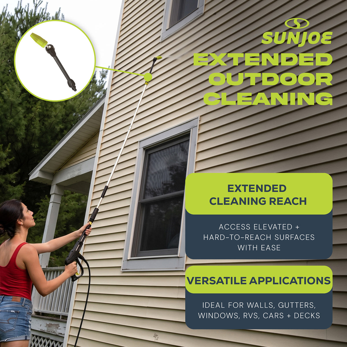 Sun Joe Multi-Angle Rotary Spray Wand for SPX Series Pressure Washers, SPX-MARW1 - VMInnovations