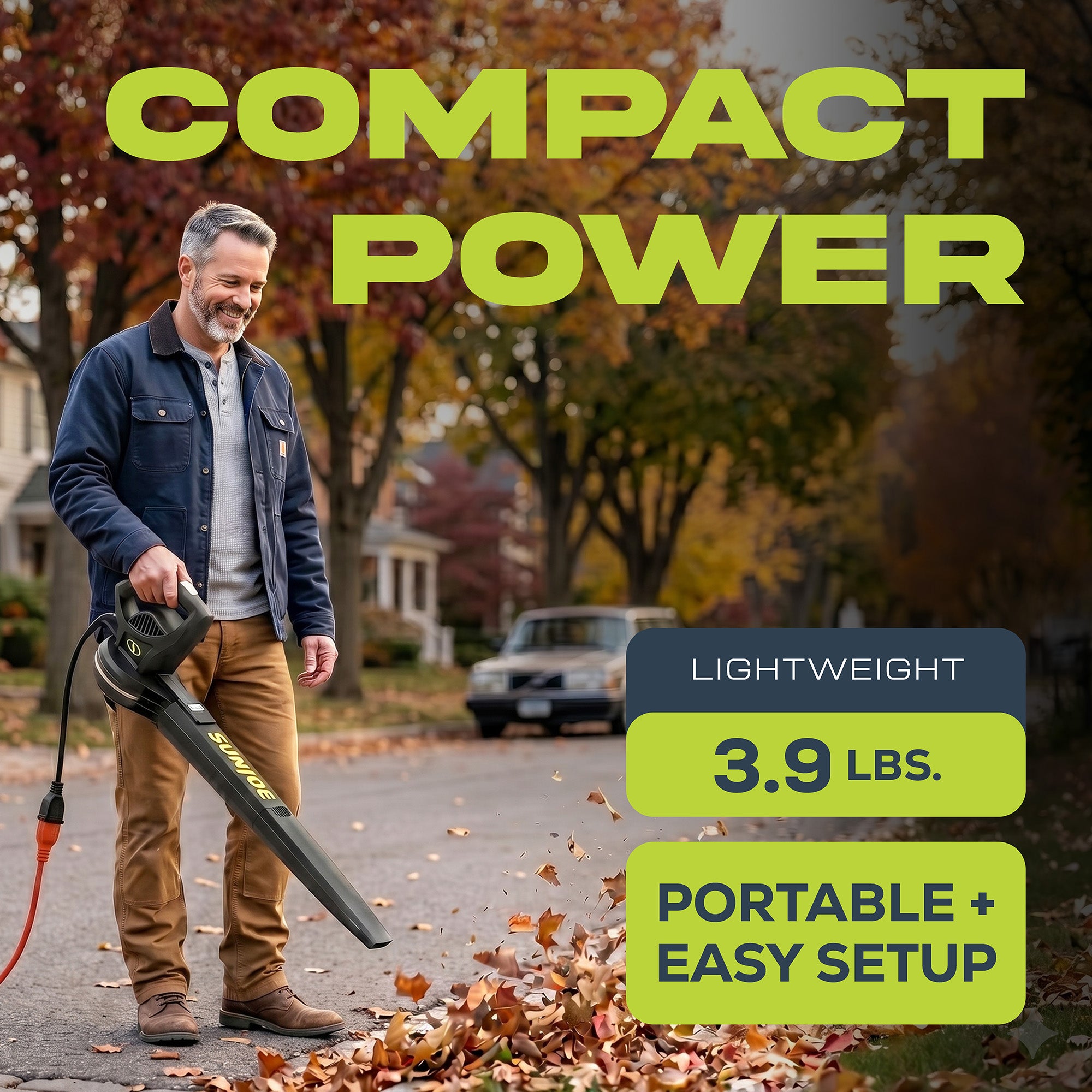 Sun Joe Electric All Purpose Leaf Blower 6 Amp Motor, 155 MPH Air Speed, SBJ597E