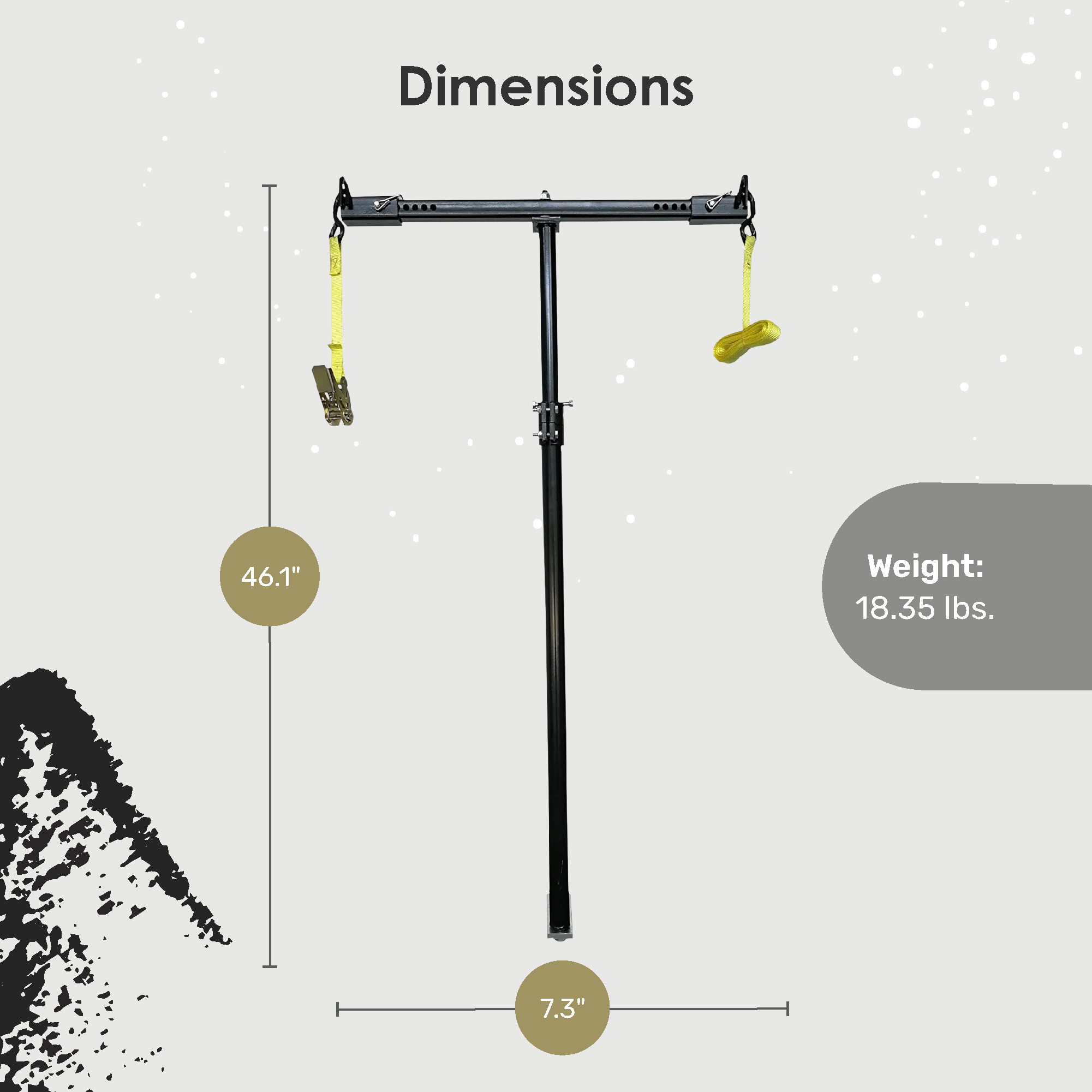 Outdoor Tuff OTF-01CR Adjustable Canoe Loader and Rack Support for Truck and SUV - VMInnovations