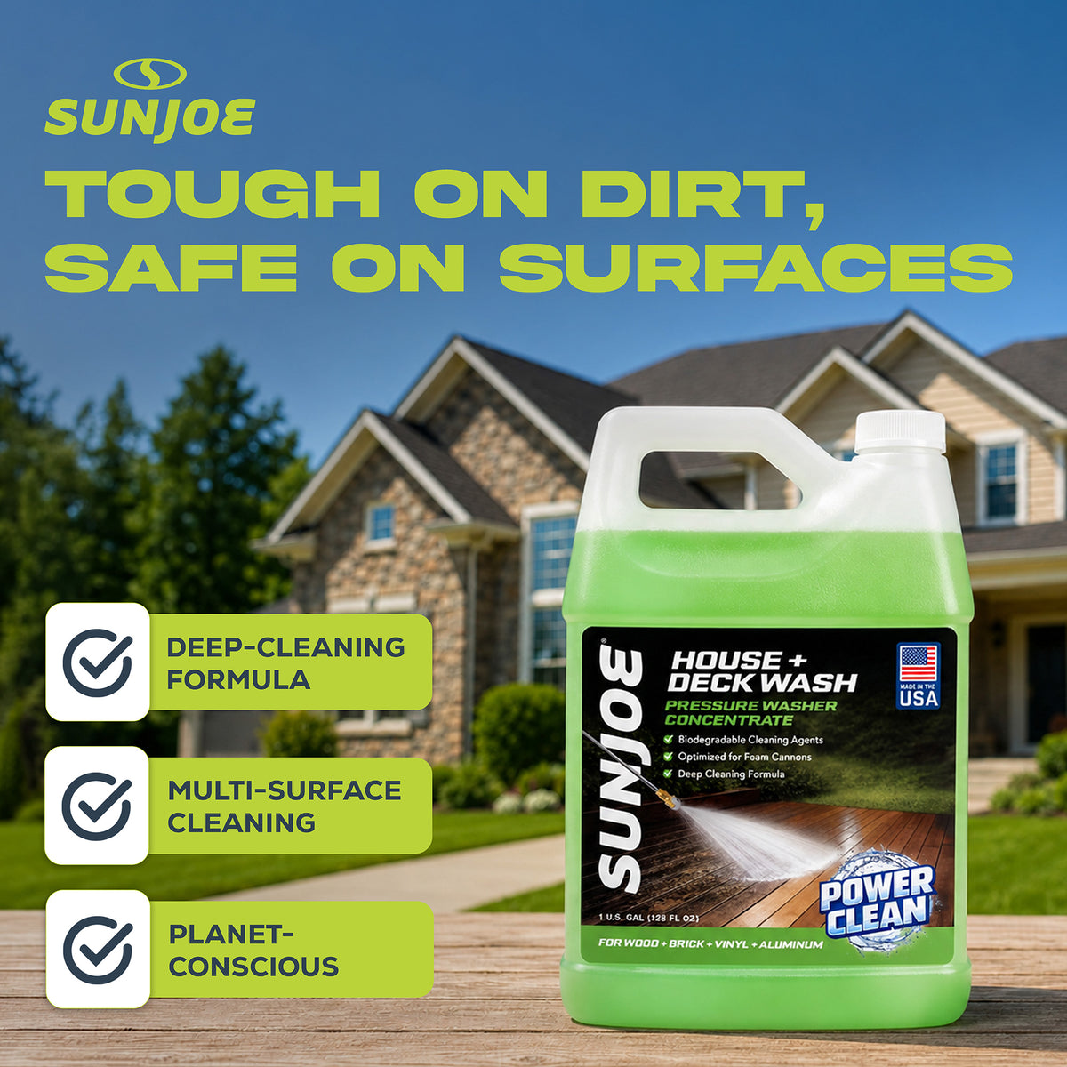 Sun Joe House & Deck All-Purpose Pressure Washer Concentrated Cleaner (Open Box) - VMInnovations