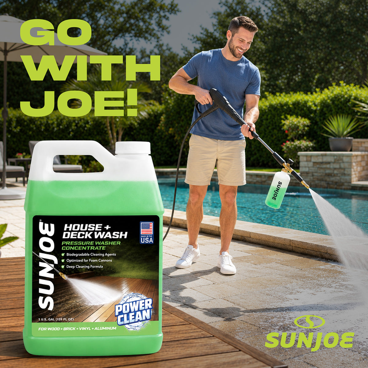 Sun Joe House & Deck All-Purpose Pressure Washer Concentrated Cleaner (Open Box) - VMInnovations