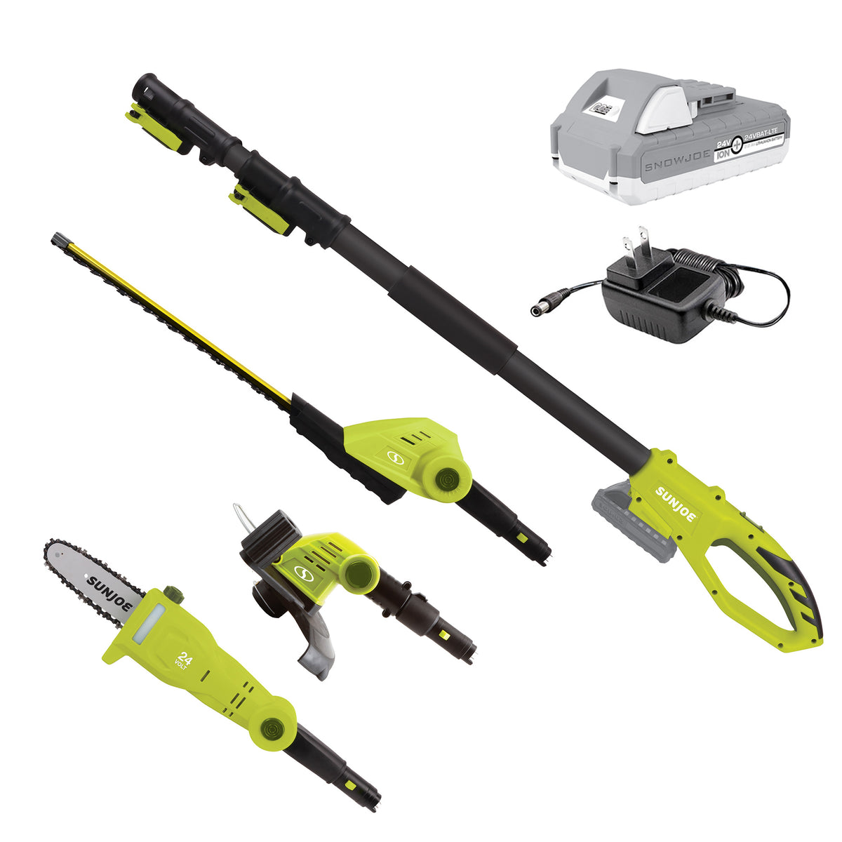 Sun Joe IONMAX Cordless Lawn Care System, Grass and Hedge Trimmer with Pole Saw - VMInnovations