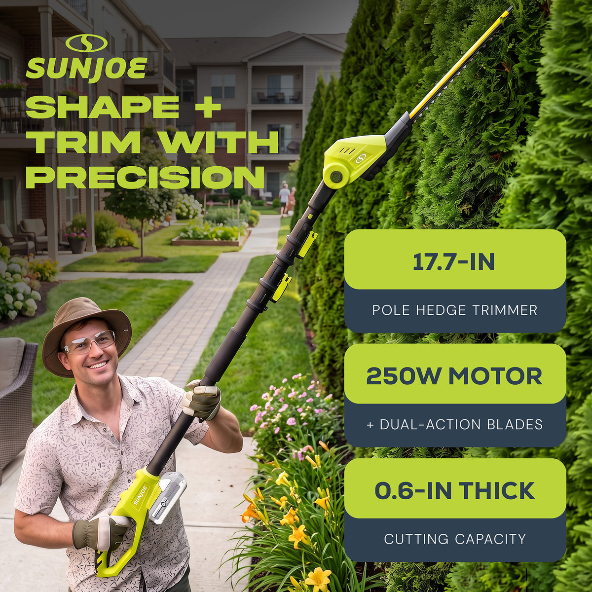 Sun Joe IONMAX Cordless Lawn Care System, Grass and Hedge Trimmer with Pole Saw - VMInnovations