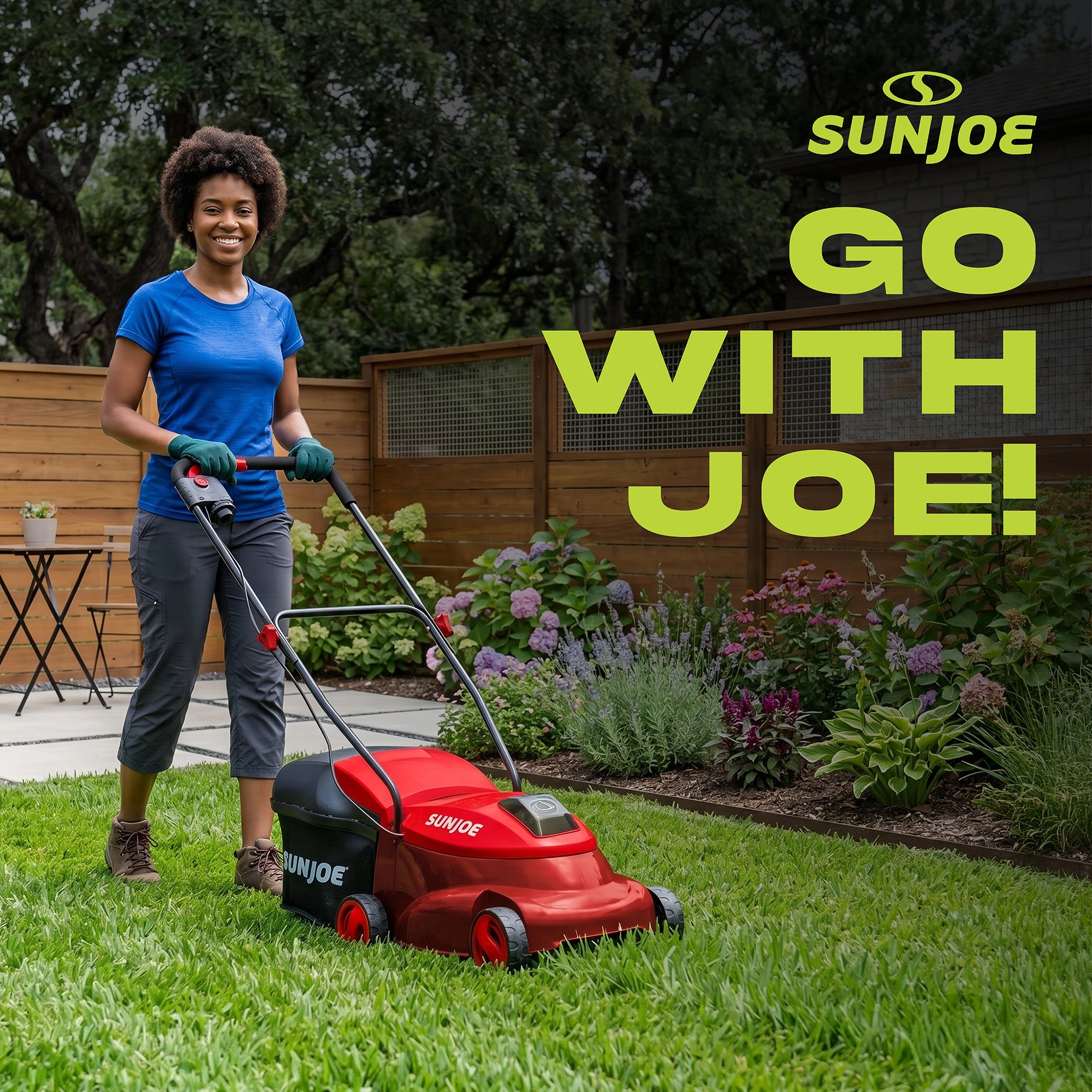 Sun Joe Cordless Lawn Mower, 28V, 14", 10.6 Gal Detachable Bag, MJ401C-XR-RED - VMInnovations