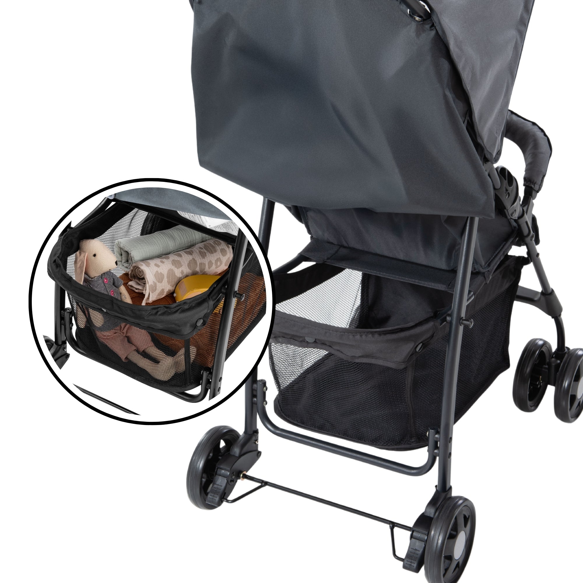 hauck Sport T13 Lightweight Compact Foldable Stroller Pushchair, Charcoal Stone - VMInnovations