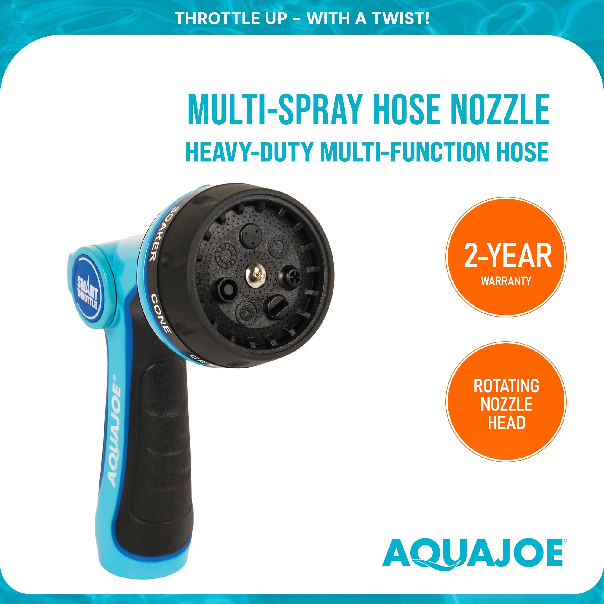 Aqua Joe Multi-Function Hose Nozzle with Smart Throttle & Oscillating Sprinkler - VMInnovations