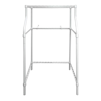 Magic Chef Compact Adjustable Powder Coat Metal Laundry Drying Rack Stand, White