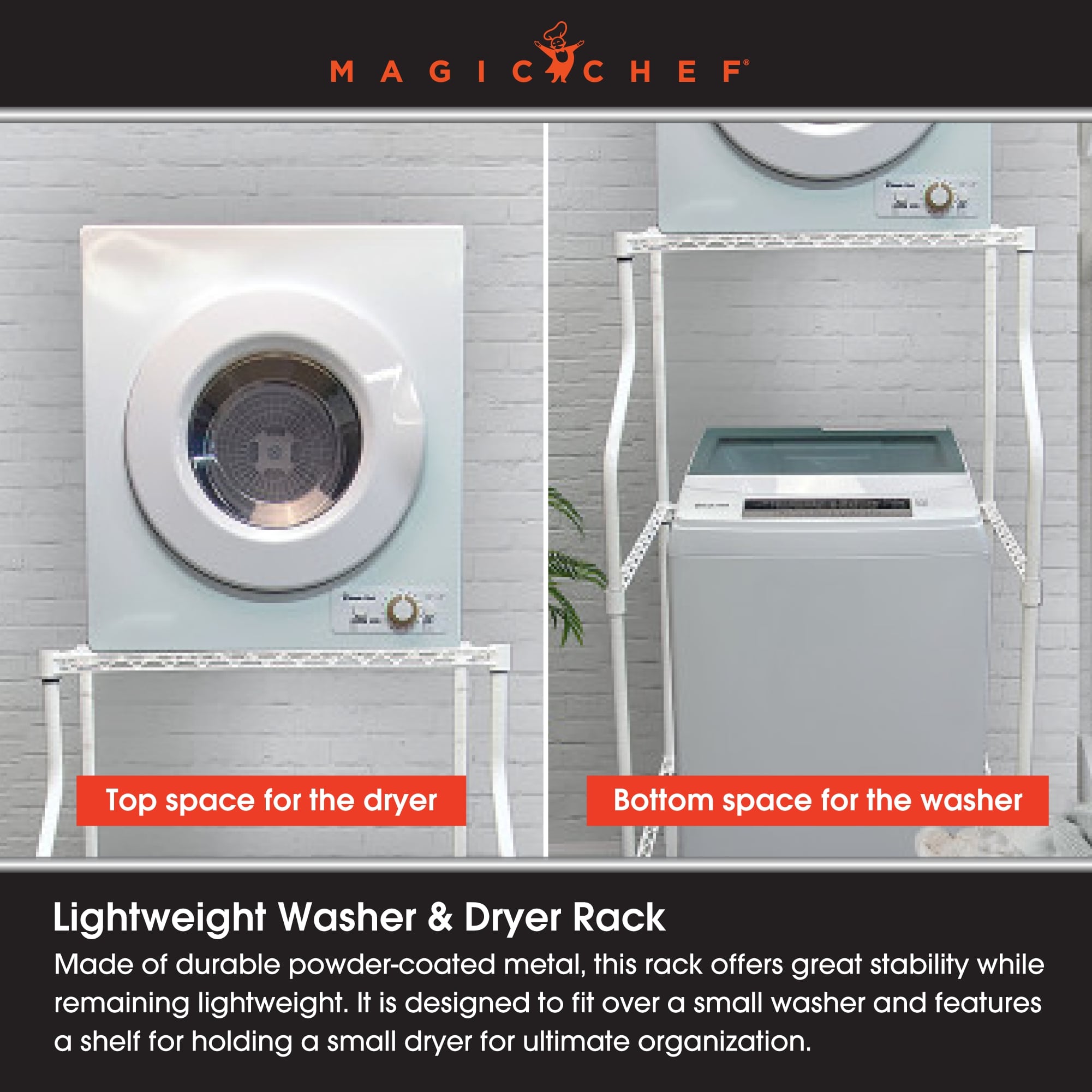 Magic Chef Compact Adjustable Metal Laundry Drying Rack Stand, White (For Parts) - VMInnovations