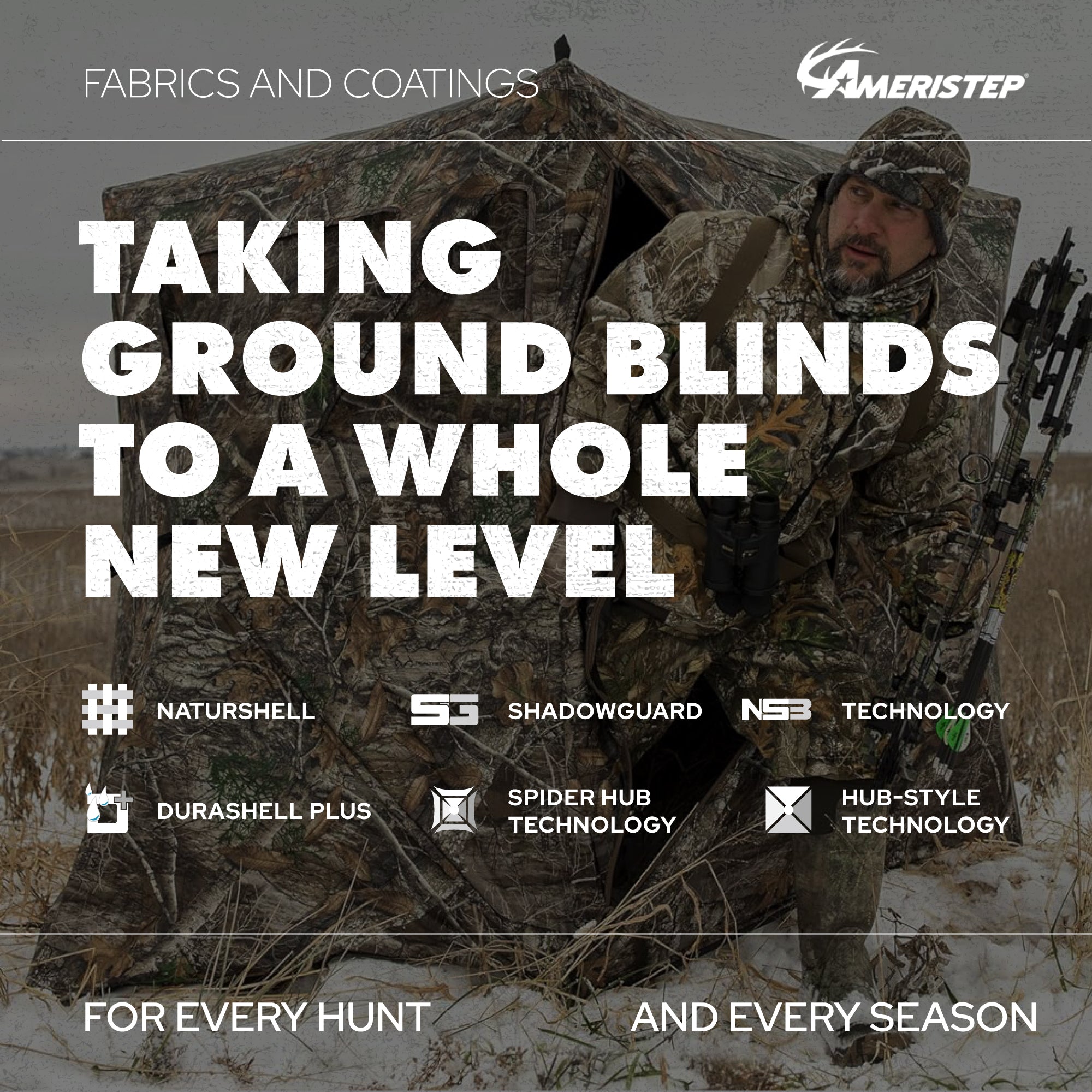 Plano Ameristep Care Taker Kick Out Outdoor 2 Person Hunting Blind (Open Box) - VMInnovations