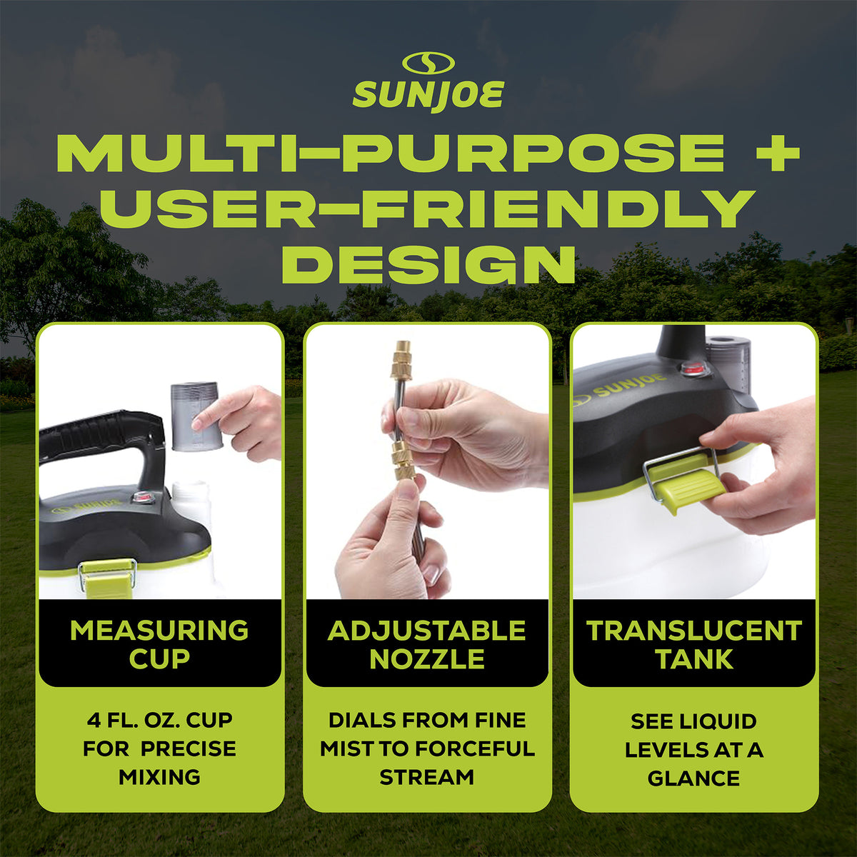 Sun Joe 24V Cordless Electric Garden Sprayer with Adjustable Wand, 24V-GS-LTW - VMInnovations