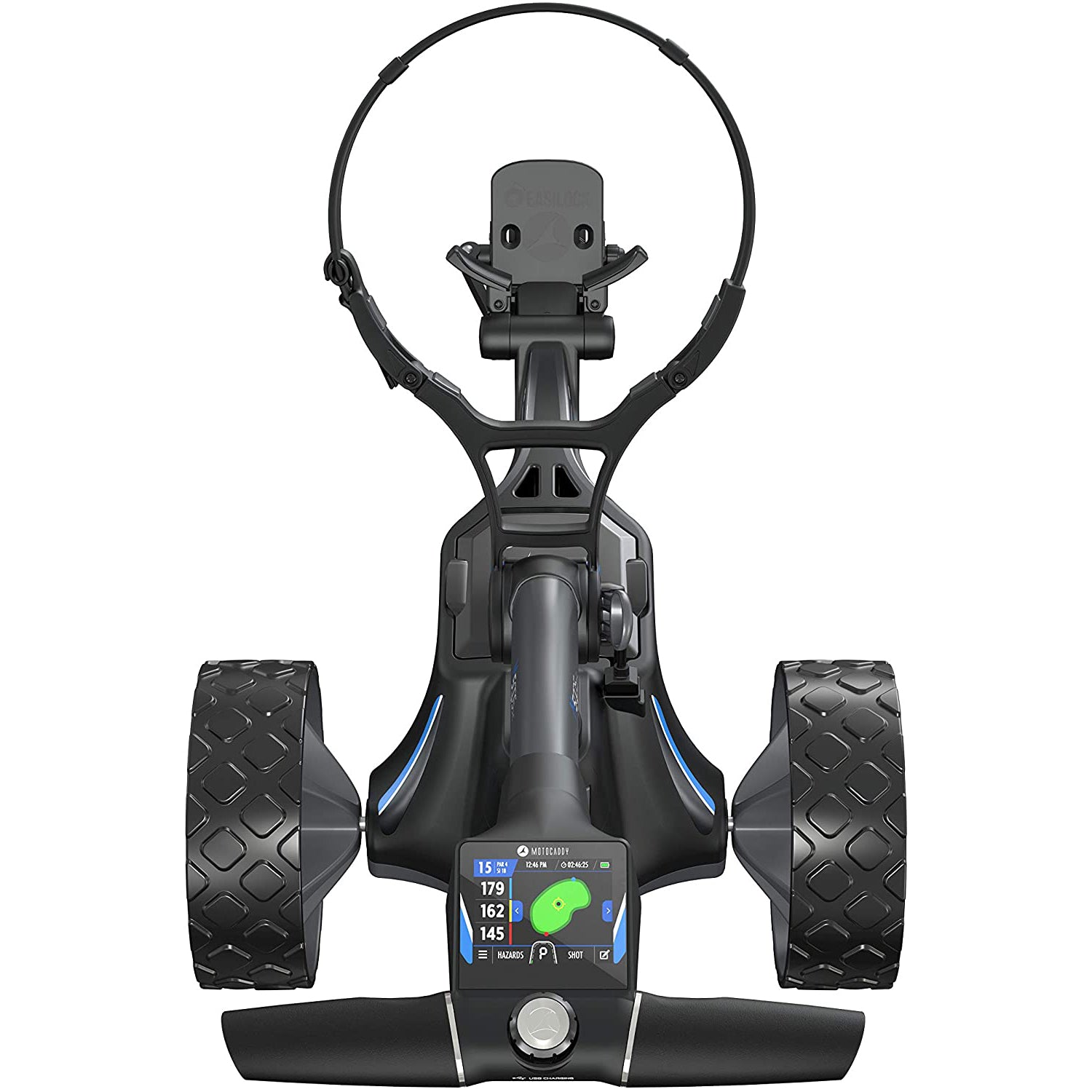 Motocaddy M5 GPS 3 Wheel Golf Electric Caddy w/ Carrying Golf Club Bag, Fuchsia - VMInnovations