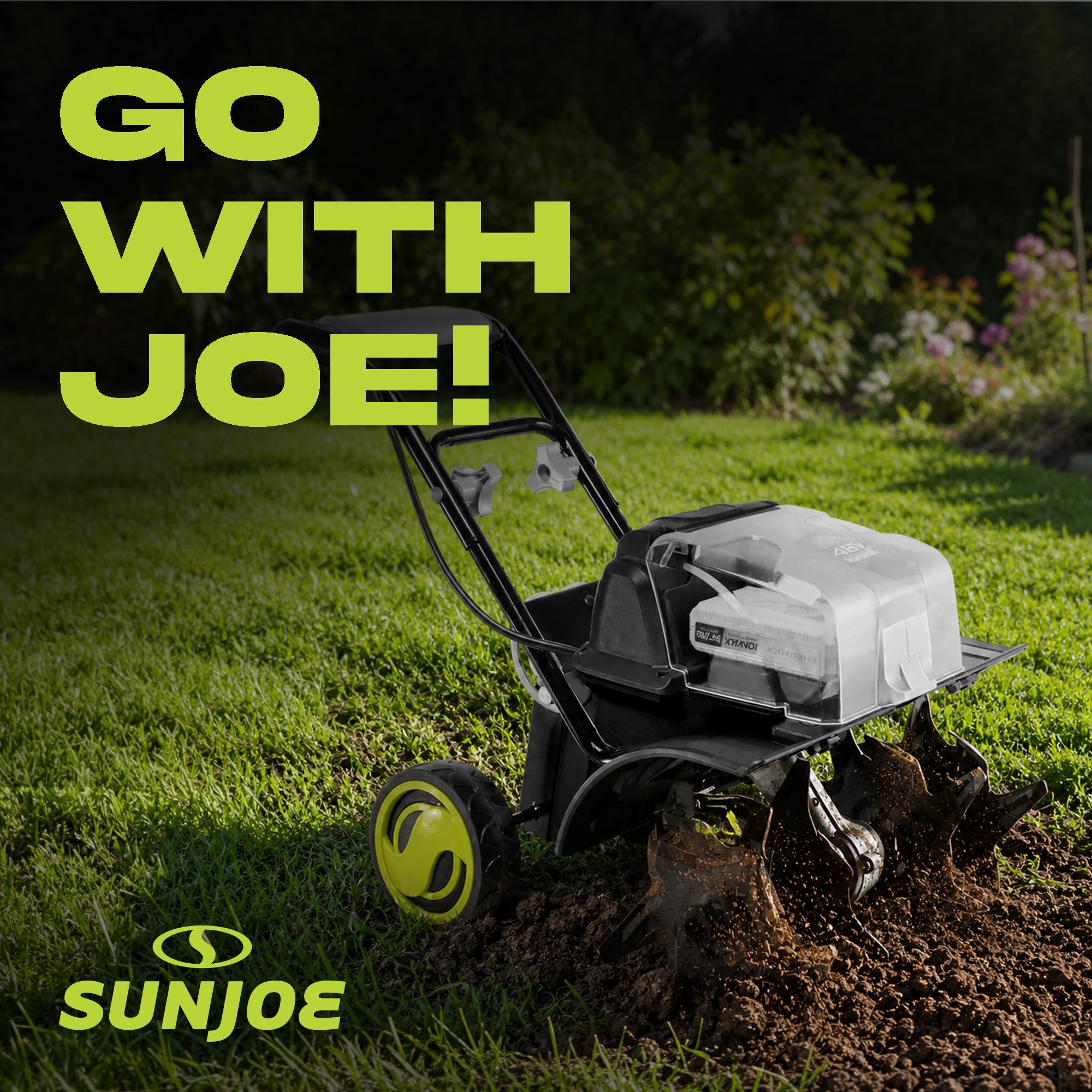 Sun Joe 24V Cordless Garden Tiller Cultivator Accessory Kit, Black, 24V-X2-TLR14