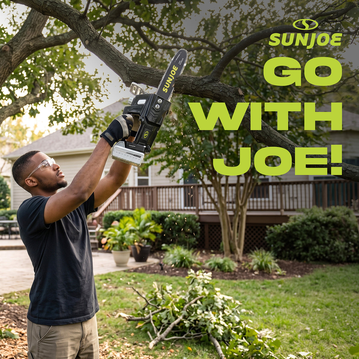 Sun Joe 24V 10-Inch 600W Chain Saw Kit with 4.0Ah Battery & Charger (Open Box) - VMInnovations