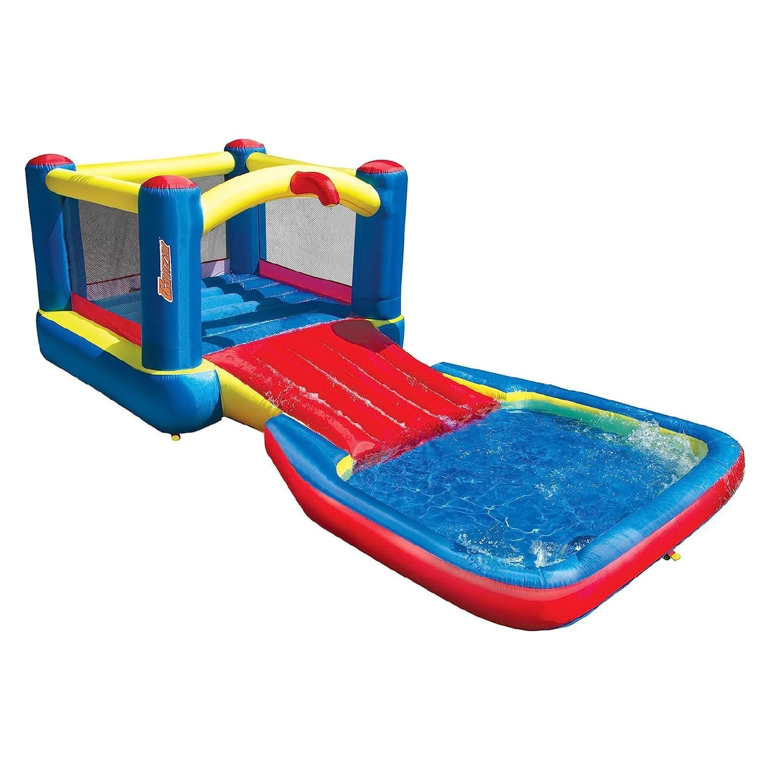 Banzai Bounce N Splash Water Park Aquatic Activity Play Center with Slide (Used) - VMInnovations